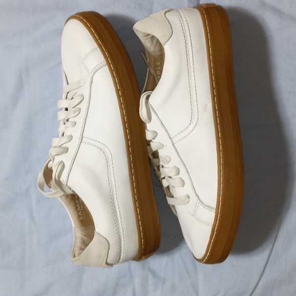 Sorel Shoes - Sorel Womens White Leather Sneakers Size 7 Lace Up Shoes